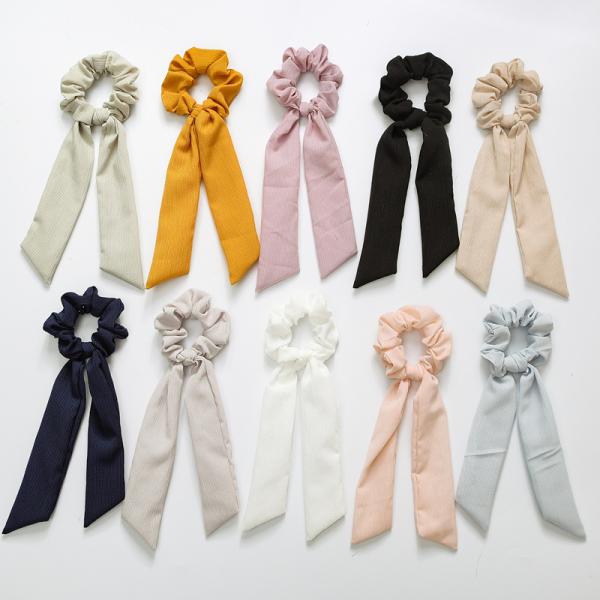 Japan Korea streamer headband solid color knot tassel head ring hair accessories manufacturers wholesale