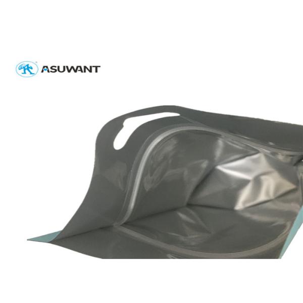 Aluminum Foil Stand Up Zipper Pouch Bags Smell Proof Packing Gravnre Printing With Bottom