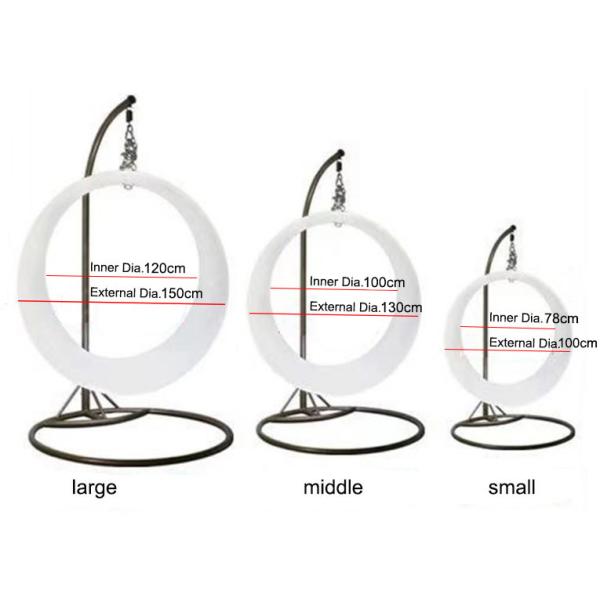 Outdoor LED Luminous Swing Colorful Moon Swing Round Children's Entertainment Facilities