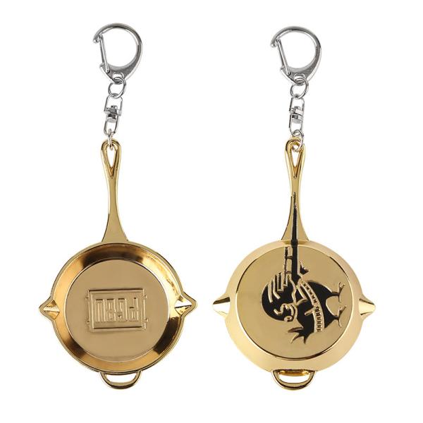 Game Collection PUGB Mini Multi Skins Decorative Metal Craft Alloy Pan Keychain