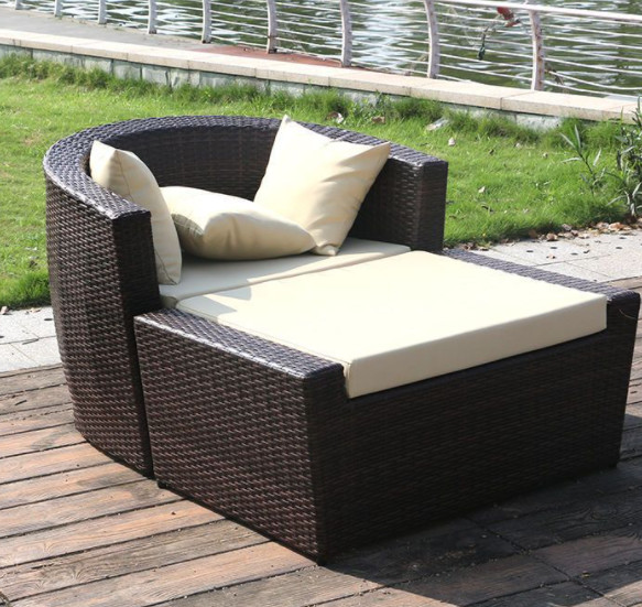 Outdoor Rattan Sofa Set Wicker Furniture Mirror Outdoor Sofa  980x600x410mm