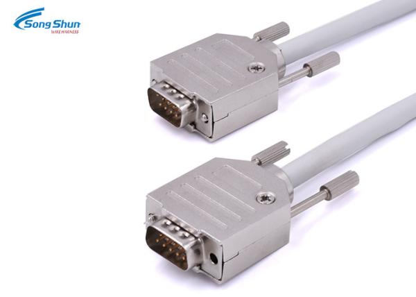 RVVP Black VGA D SUB Cable 9Pin 15Pin Connector Male UL20276 OEM Accepted