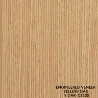 Recon Wood Veneer Yellow Oak Vertical Grain Quarter Cut 3050*640mm For Hotel Decoration 113S / 335S
