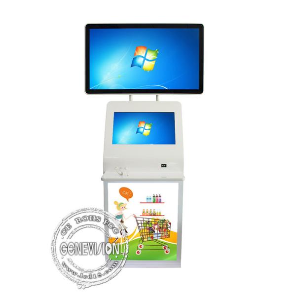 PCAP Landscape LCD Touch Screen Digital Signage Information Kiosk , Plug Socket Touch Computer Totem