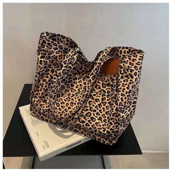 O leopardo das mulheres que imprime a lona de Eco ensaca a senhora animal Tote Bags da zebra do teste padrão