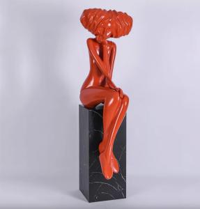 新しいデザイン オーダーメイド 装飾用 ガラス繊維彫刻 金属 ライフサイズ アート彫刻 メーカー/工場