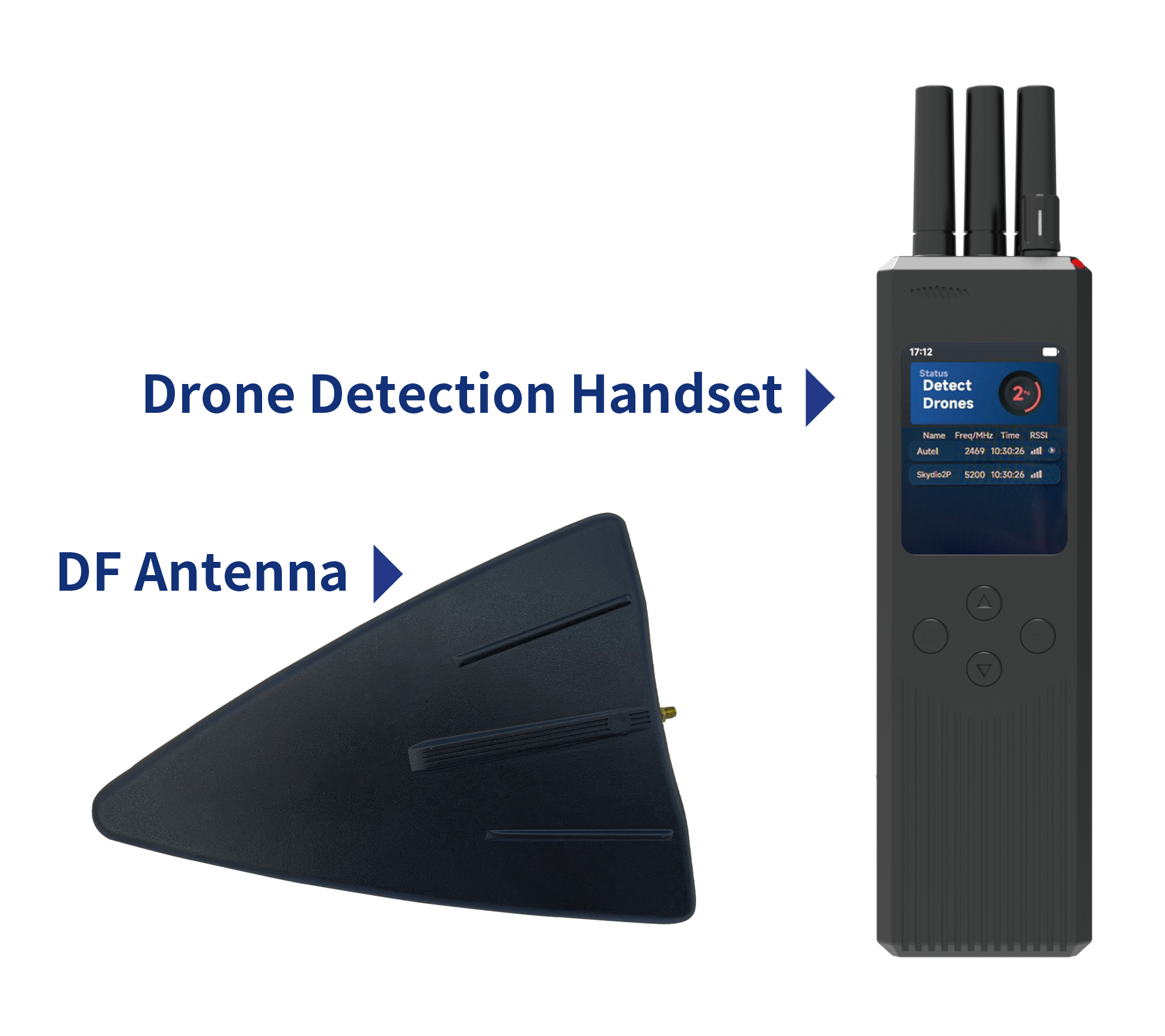Direction Finding Handheld Drone Detector for  DJI, PARROT, AUTEL, FIMI, YUNEEC, HUBSAN Series