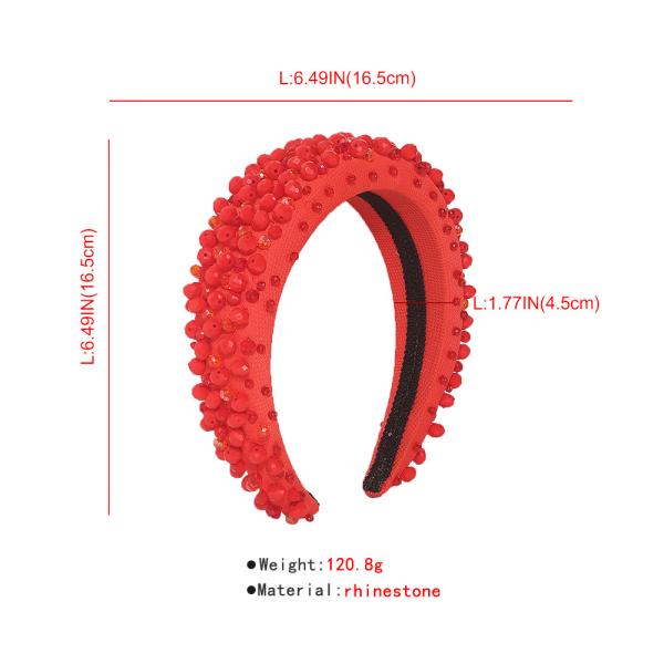 Fashion handmade sewn beads girls headbands influencer popular thick sponge Yiwu accessories