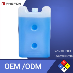 MSDS Certified PCM Pack with Customizable Mold and HDPE Container for Industrial Thermal Energy Storage Eutectic Plate Gel Ice Pack