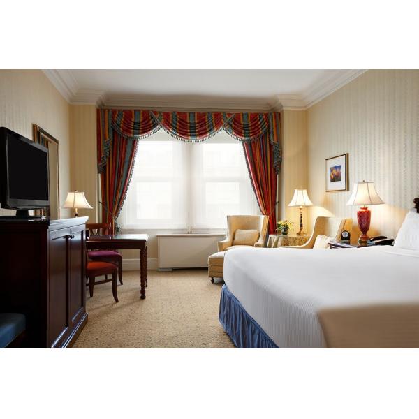 Fabric Bed Bench Hotel Furniture Set For Holiday , Hotel Lounge Furniture