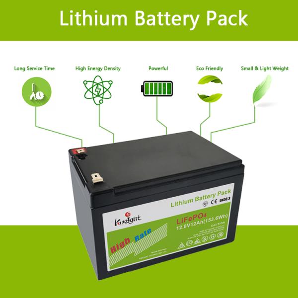 Bms Solar Lithium Phosphate Batteries 12.8 V 12ah Lifepo4 Battery Cell