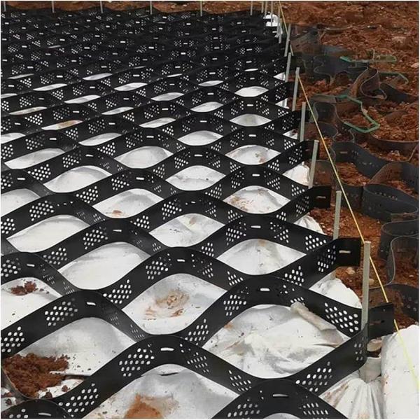HDPEプラスチックジオセル 舗装グリッド HDPEジオセル 軟い地下室強化用 低コストの砂石安定化ジオセル 道路建設用