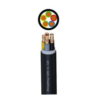 Fire Resistant PVC Insulation Cable , FR PVC Cable NYY NYYHY NAYY 4 Core