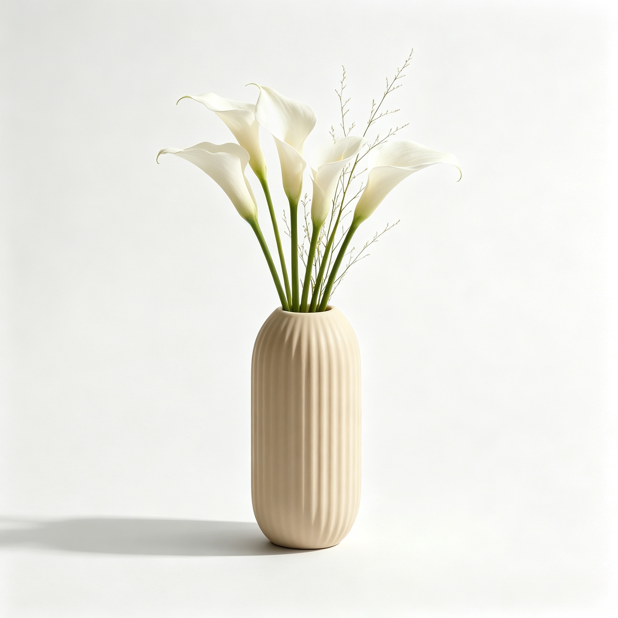 Nordic Matte 3d Printed House Decor Living Room Straight 3d Print Flower Vase