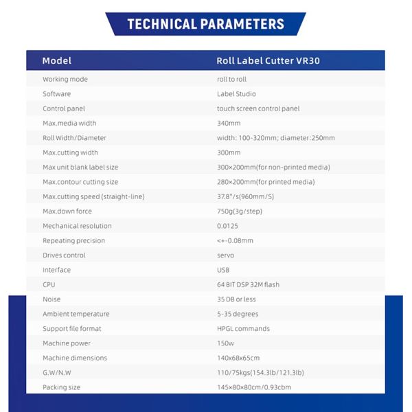Label Studio Software VR30 Web Tension Control System for Digital Roll Label Finisher