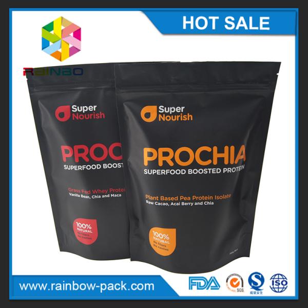 Свободный образец стоит вверх зиплок для порошка протеина вхэы 750г пакайнг с зазубриной разрыва