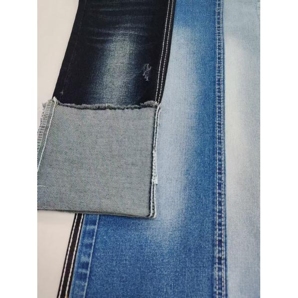 Blue Gray Cotton Polyester Stretch Twill Style Denim Fabric 10S 9.3oz For Girl Jeans