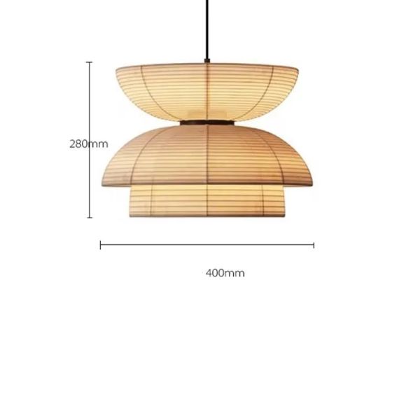 Japanese Pendant Lights Vintage Fabric Lantern Wabi Sabi Lights (WH-VP-335)