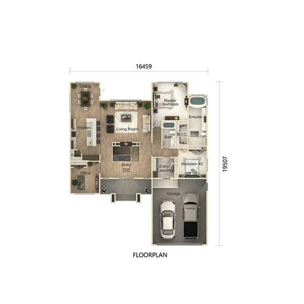 Maison préfabriquée à bas prix Villas Plan Luxe préfabriqué cadre en acier léger Hosue