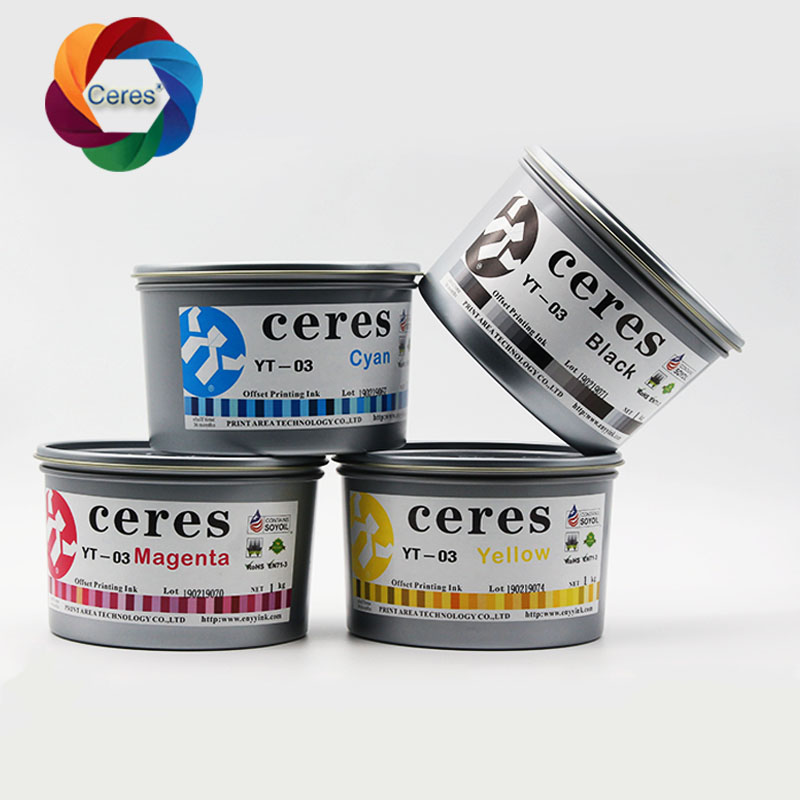 YT-03 Model Soya Offset Printing Ink EN71-3 Conforming with 36 Months Shelf Time and 1kg MOQ