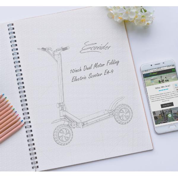 Brushless 2 wheel electric scooter 2000w 52v 20.8ah lithium battery with dual motor