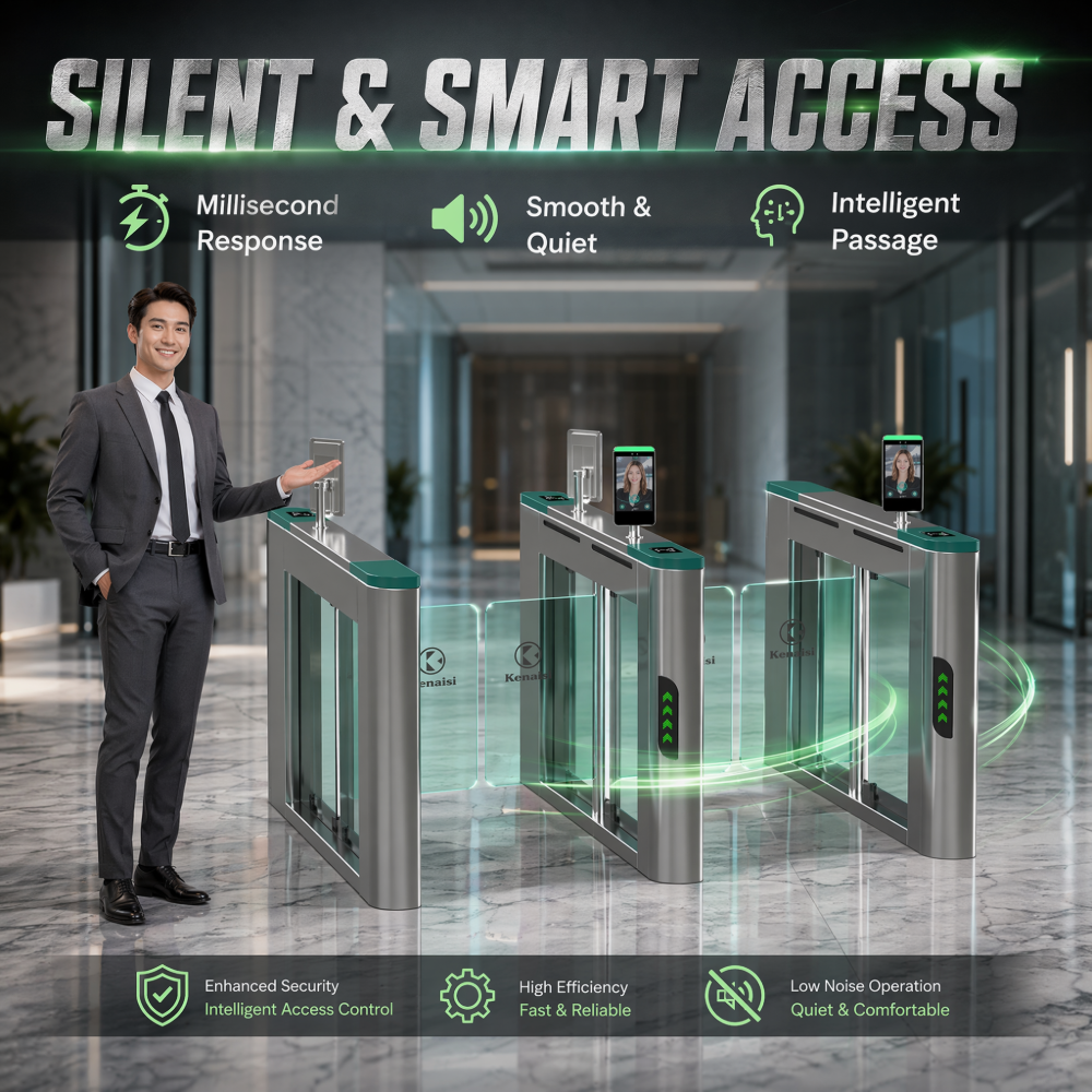 Swing Gate  Turnstile For Office Building Entrance Attendance Management System