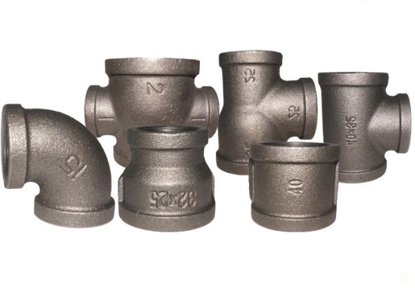 Durable Black Metal Pipe Fittings , Socket Weld Pipe Fittings ISO7/1 Thread