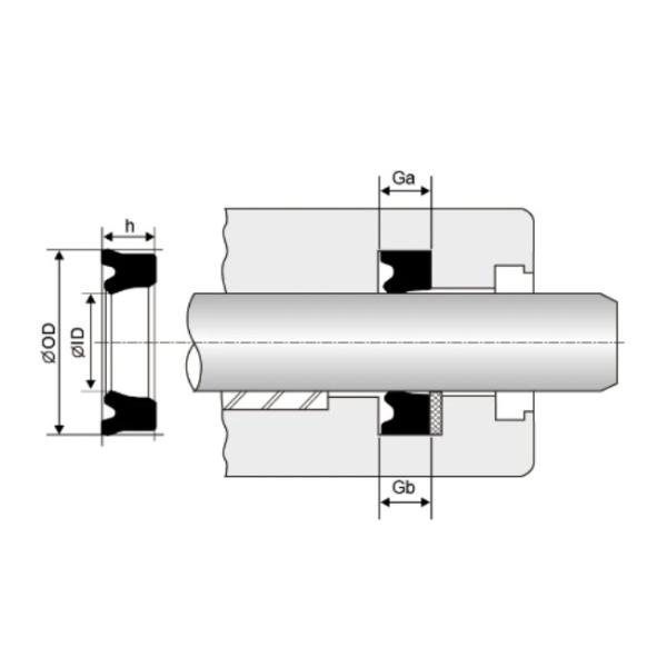 Hydraulic Piston Seal NMY 3*6*2.1,Hydraulic buffer packing sakagami NMY rod sealing