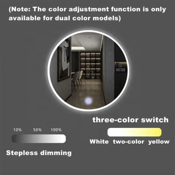 12V 3A Double Color Dimmable LED Light Dimmers with Wall Mirror Touch Sensor Switches