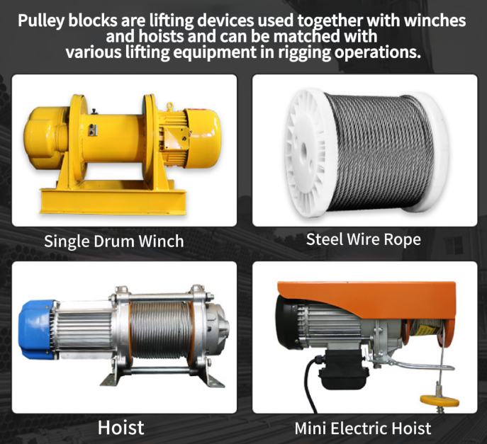 National Standard Steel Wire Rope Pulley with High-Quality Bearing and Multi-Wheel Design for Open and Close Functionality in Heavy-Duty Lifting