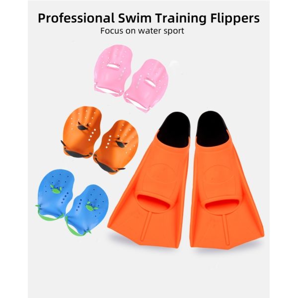 Soft Silicone Swimming Fins with Wide Size and Custom Logo for Adults and Kids