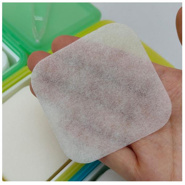 Nonwoven Organic Cotton Makeup Pads Wet Compress Cotton Squares For Face