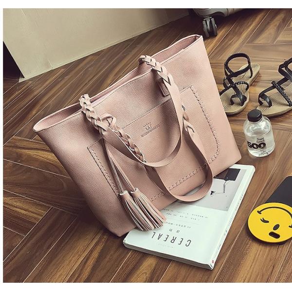 New fall fashion handbags fringed shoulder bag shopping bag large capacity casual and simple