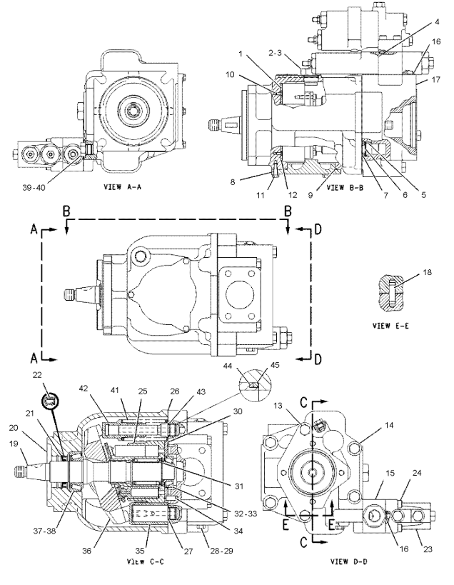 1177760 Main Hydraulic Pump for Cat 416 Backhoe Loader | High-Performance 117-7760 Replacement