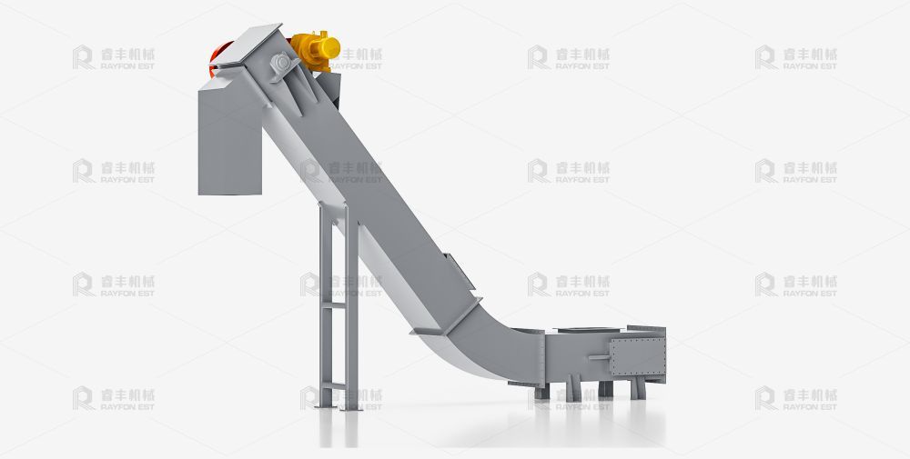 Stainless Steel Scraper Conveyor Low Noise Conveyor Equipment For Plastic Recycling