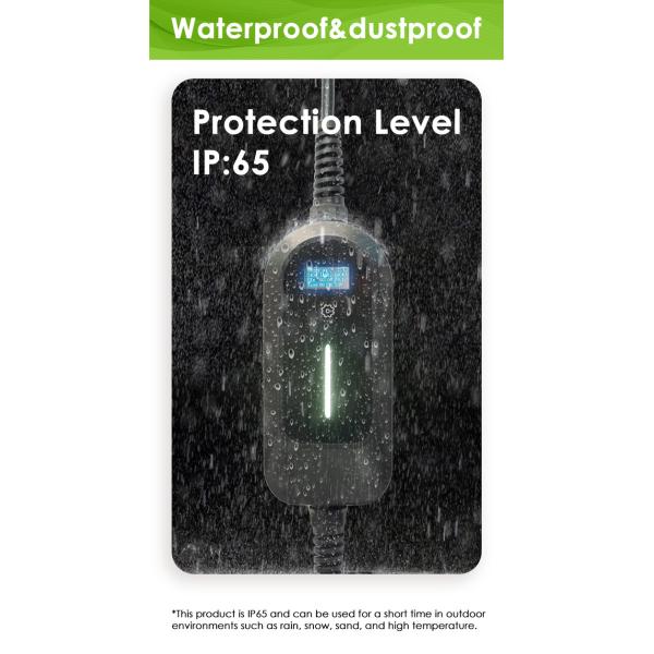 IEC 62196 Portable Ev Charger 220V 7KW MAX 32A SAE J1772 GBT 20234