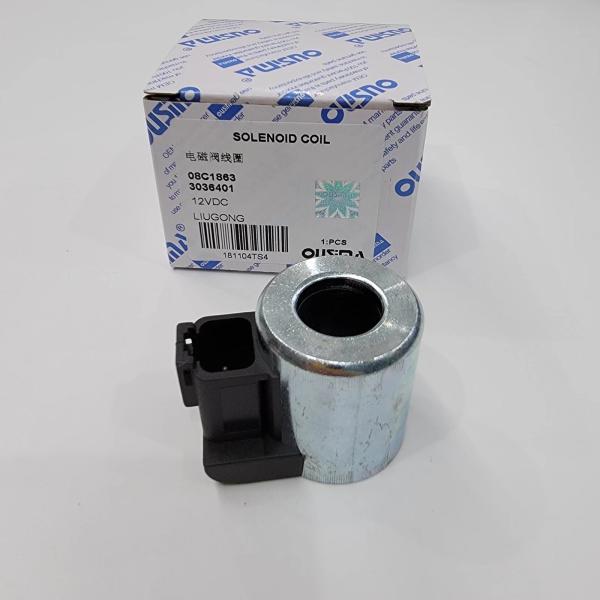 bobina da válvula de solenoide da C.C. 08C1863 3036401 12V para a máquina escavadora Parts de LIUGONG