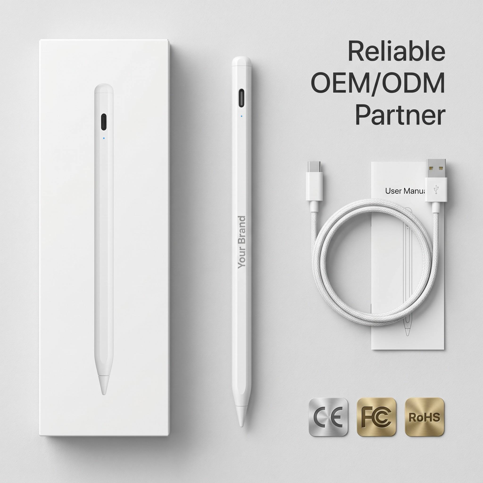 Top Touch Control iPad Stylus Premium Aluminum Pro Grade Graphic Design Sketching Dedicated Digital Pencil Custom Branding