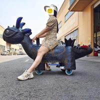 Paseo en dinosaurio eléctrico para parques temáticos de dinosaurios y parques de atracciones