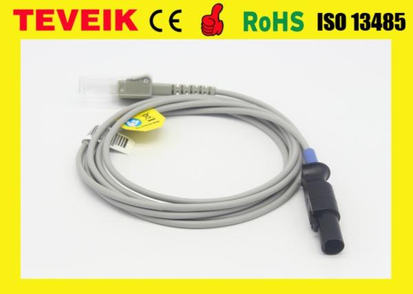 TPU Material Ohmeda Spo2 Extension Cable 8 Foot For Patient Monitor , Blue / Grey Color