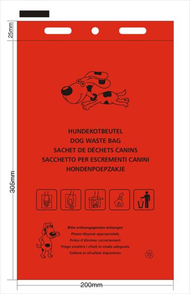 LED Flashlight Dog Waste Bag Dispenser Holder with Pet Waste Bag Poop Roll Bags, BPI ASTM D6400 EN13432 Approval Customi