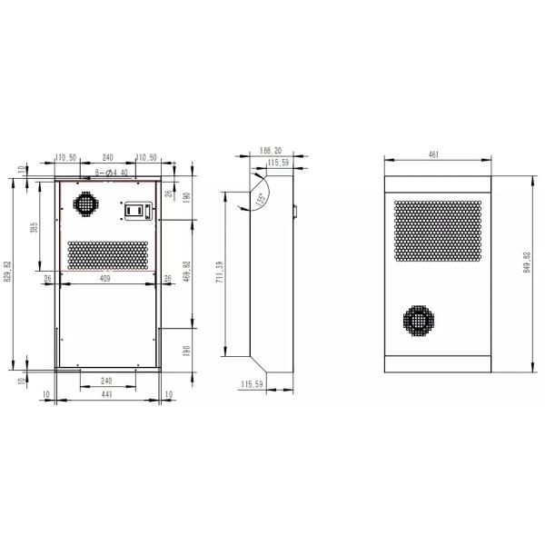 Energy Saving 1500W Telecom Outdoor Cabinet Air Cooler