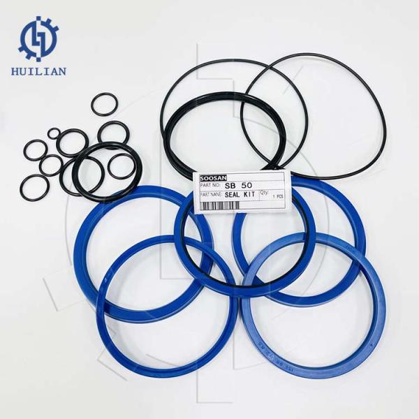Jogo de reparação hidráulico do selo do óleo do martelo da rocha do jogo SB50 SB60 SB70 do selo das peças do disjuntor de SOOSAN