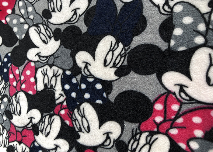 Простирание дизайна Mickey связало ткань бархата лайкра