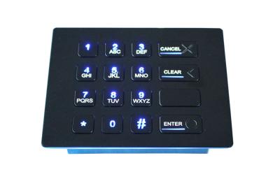 O teclado customizável da prova do vândalo backlit, metal a prova da névoa de sal do teclado numérico