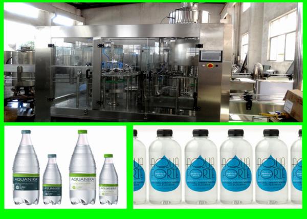 Rotary Wheel 3-In-1 Plastic Bottle Water Making / Packing Water Bottling Machine