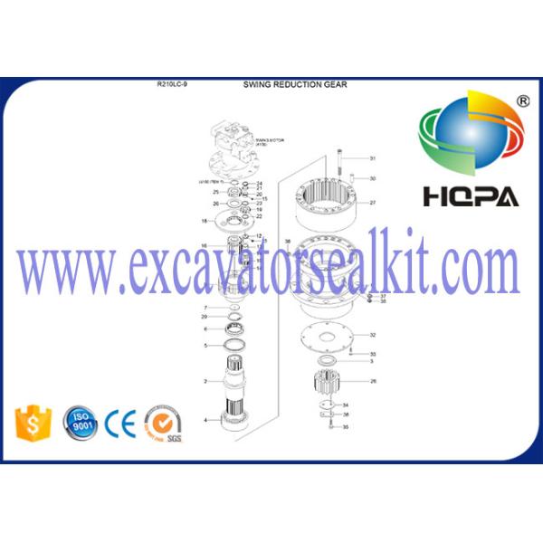 Las piezas hidráulicas del excavador R210LC-9 balancean la unidad 31Q6-10140 de la reducción