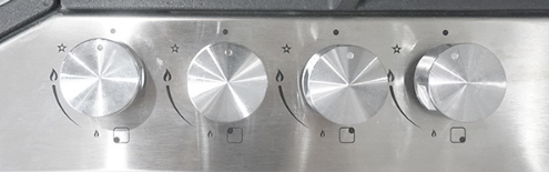 Metal Knobs 4 Burner Gas Cooktop Enamel Burner Cap SUS201 Stainless Steel For Outdoor Use