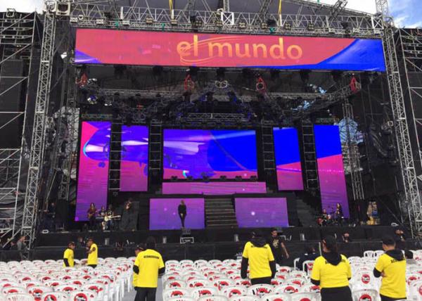 High Transmitting Curtain Led Display Big , LED Mesh Screen 640 X 640 Cabinet
