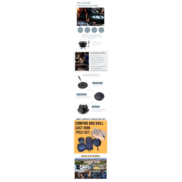 GV d'Oven With Wooden Lid ISO9005 de Néerlandais de fonte d'ODM d'OEM